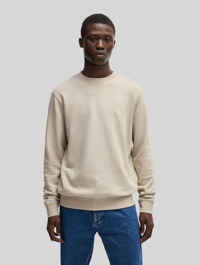 BOSS Orange Regular Fit Sweatshirt aus reiner Baumwolle Modell 'Westart' Sand 4
