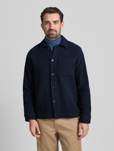 SELECTED HOMME Regular fit overhemdjack van puur biologische katoenmix, model 'REGFRED' Marineblauw - 4