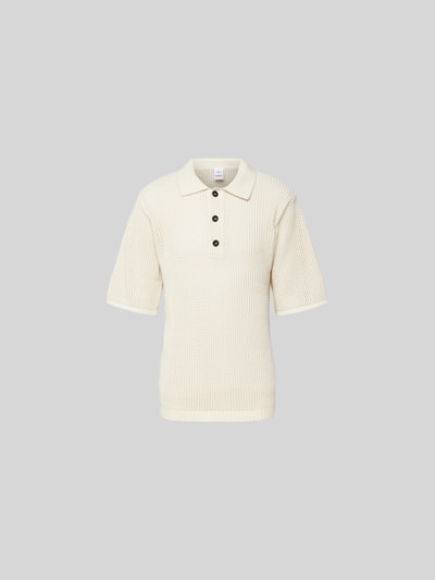 WON HUNDRED Poloshirt in Strick-Optik Offwhite 2