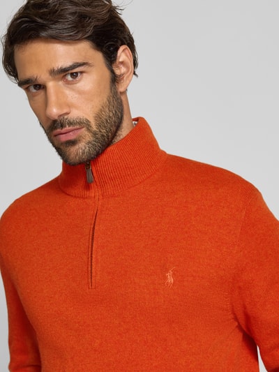 Polo Ralph Lauren Sweter z dzianiny z prążkowanymi wykończeniami Pomarańczowy 3