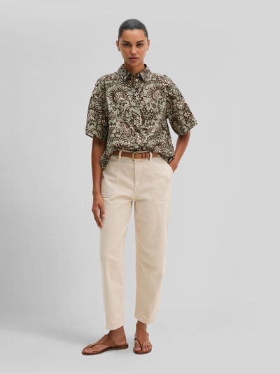 Marc O'Polo loose fit blouse van puur katoen Lichtgroen - 1