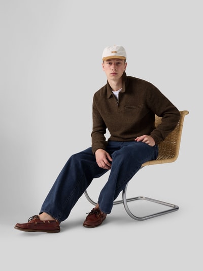 Levi's® troyer o kroju regular fit z czystej bawełny z brustaszą Czekoladowy 1