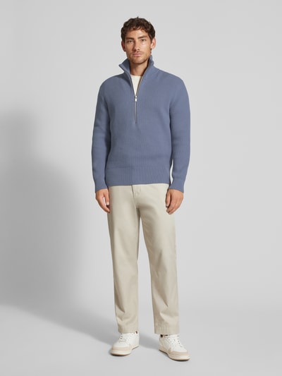 Drykorn Gebreide pullover met schipperskraag, model 'MANUELO' Blauw - 1