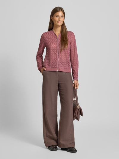 Vero Moda Bluzon o kroju regular fit z koronki model ‘BECCA’ Różowy 1
