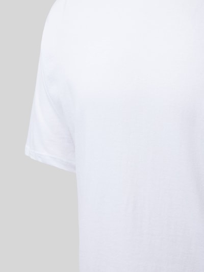 HOM T-Shirt im unifarbenen Design Modell 'Harro' Weiss 2