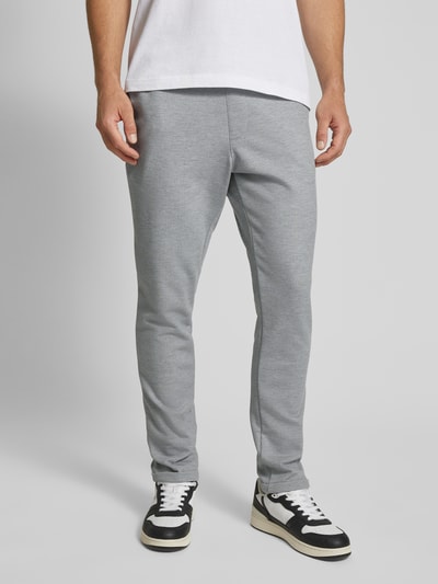 MCNEAL Regular fit sweatpants met structuurmotief Grafiet gemêleerd - 4