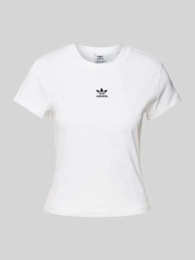 adidas Originals T Shirt mit Label Stitching weiss online kaufen