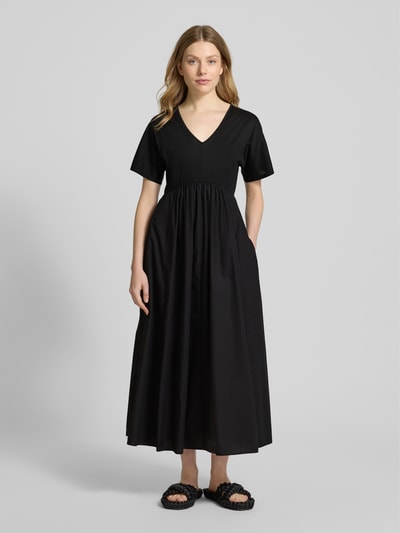 Weekend Max Mara Maxi-jurk met V-hals, model 'BRONZO' Zwart - 4