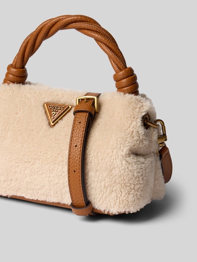 Guess Umhängetasche mit Label-Detail Modell 'SHAIDA' Cognac 3