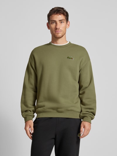 Lacoste Sweatshirt mit Logo-Patch Oliv 4