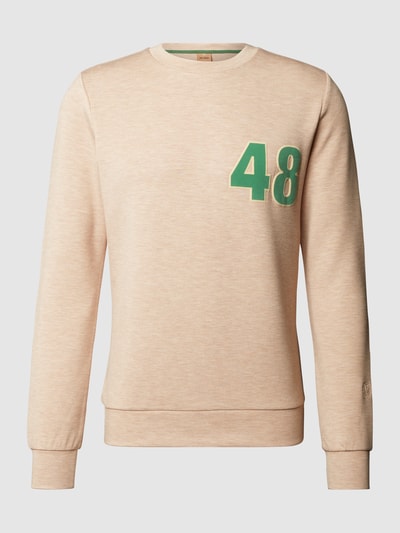 MOS MOSH Sweatshirt mit Motiv-Print Modell 'Abel' Beige meliert 2