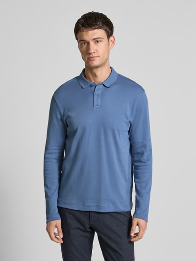 Christian Berg Men Regular Fit Poloshirt mit Knopfleiste Jeansblau 4