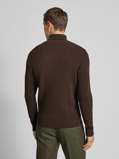 SELECTED HOMME Strickpullover mit Rollkragen Modell 'THEO' Mittelbraun 5