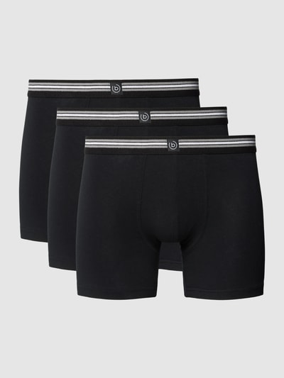 bugatti Trunks in unifarbenem Design im 3er-Pack Black 1