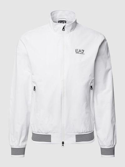 EA7 Emporio Armani Jacke mit Logo-Print Weiss 2