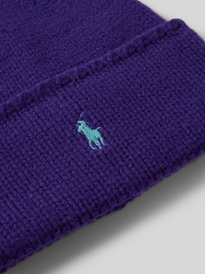 Polo Ralph Lauren Mütze aus Wolle mit Label-Detail Modell 'PONY' Lila 2