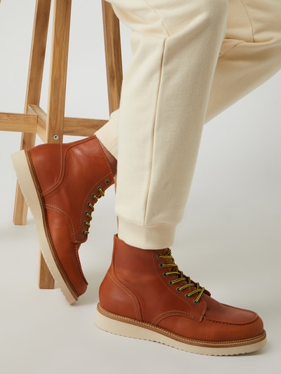 Selected Homme Boots van leer, model 'Teo' Cognac - 3