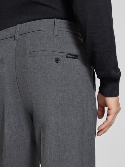 Tom Tailor Denim Chinosy o luźnym kroju z dodatkiem wiskozy Średnioszary melanż 3