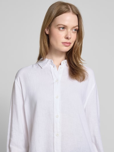 Vero Moda Boxy Fit Leinenbluse mit Passe Modell 'LINN' Offwhite 3