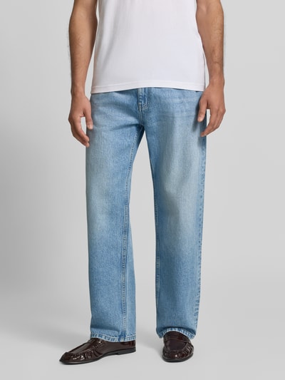 REVIEW Baggy Jeans in heller Waschung und klassischem Five-Pocket-Design Hellblau 4