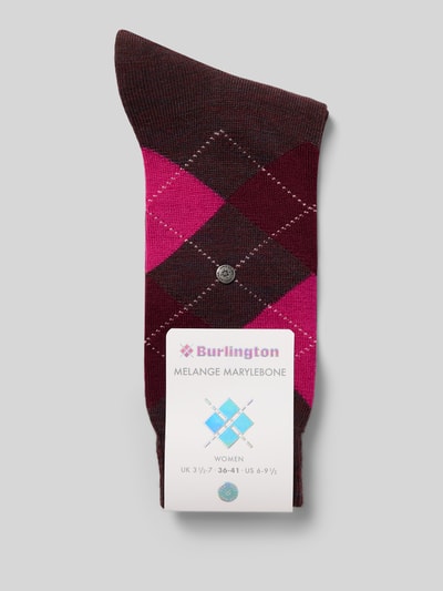 Burlington Socken aus Schurwolle-Mix Modell 'Marylebone' Bordeaux 3