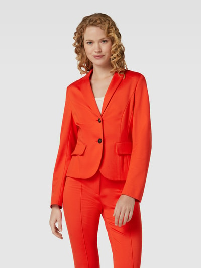 Marc Cain Blazer van viscosemix met stretch en klepzakken Lichtrood - 4