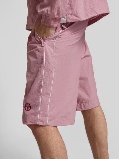 SERGIO TACCHINI Regular fit korte broek met bandplooien, model 'ISPICA' Roze - 3