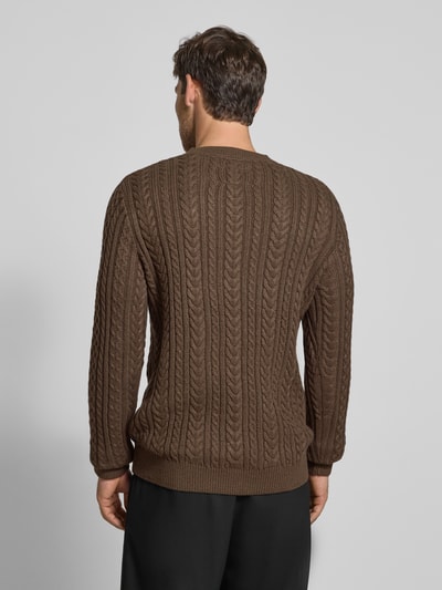 Jack & Jones Premium Strickpullover mit gerippten Abschlüssen Modell 'BLUSEAN' Oliv 5