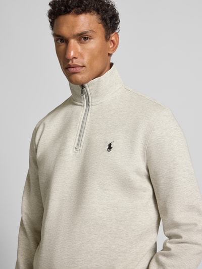 Polo Ralph Lauren Regular fit schipperstrui met schipperskraag, model 'Double' Middengrijs - 3