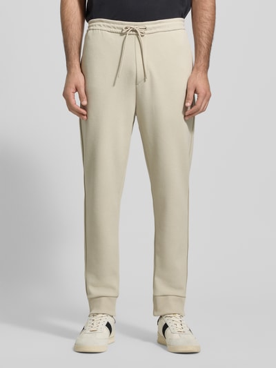 BOSS Green Regular fit sweatpak van katoenmix, model 'TRACKSUIT SET' Offwhite - 6