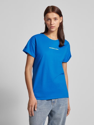 Colourful Rebel Boxy Fit T-Shirt mit Label-Print Royal 4