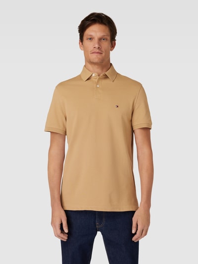 Tommy Hilfiger Poloshirt met labelstitching Kaki - 4