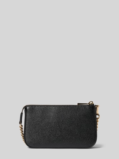 Produktfoto, Shoulder Bag mit Logo-Applikation Modell 'Jet Set' von MICHAEL Michael Kors in Schwarz, strukturierte Oberfläche, goldfarbene Details, Damen Shoulder Bag mit Reißverschluss-Hauptfach, Gliederketten-Trageriemen, Maße 20x12x5 cm, Schulterriemenlänge 44 cm