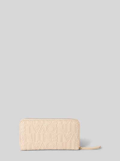 VALENTINO BAGS Portfel ze wzorem z logo model ‘PANSY’ Écru 2