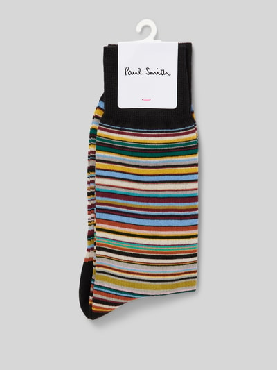 PAUL SMITH Socken mit Strukturmuster Modell 'SIGNATURE' Black 3