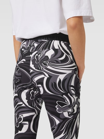 Cambio Stretchhose mit Allover-Muster Modell 'Ranee easy kick' Schwarz 3