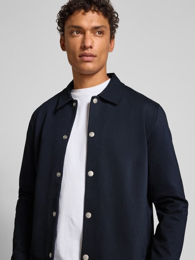 Marc O'Polo Regular fit overhemdjack van katoenmix Marineblauw - 3