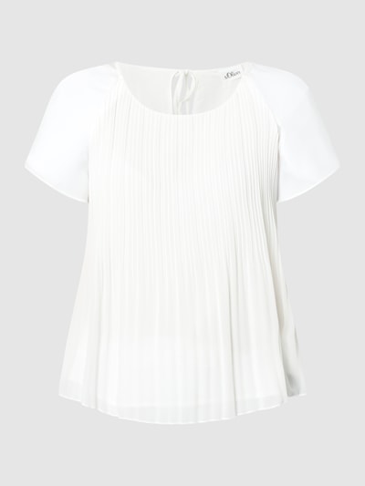 s.Oliver BLACK LABEL Blouseshirt met dubbele-laagjeslook  Offwhite - 2