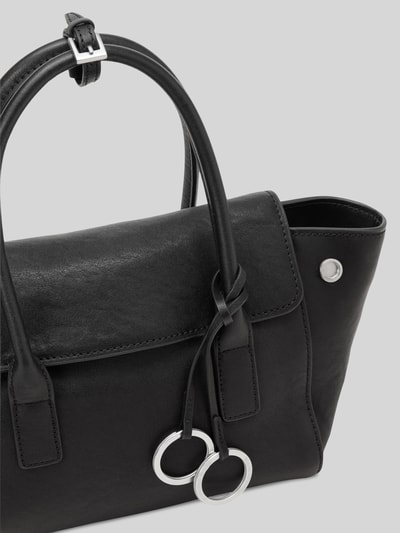 Marc O'Polo Torba shopper ze skóry bydlęcej z przegródką zapinaną na zamek błyskawiczny Czarny 5
