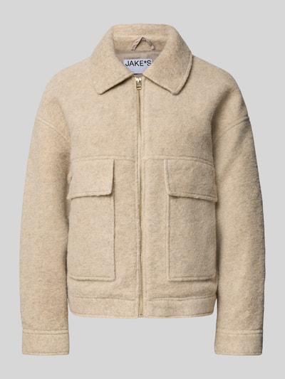 Jake*s Casual Jacke mit Umlegekragen Beige Melange 2