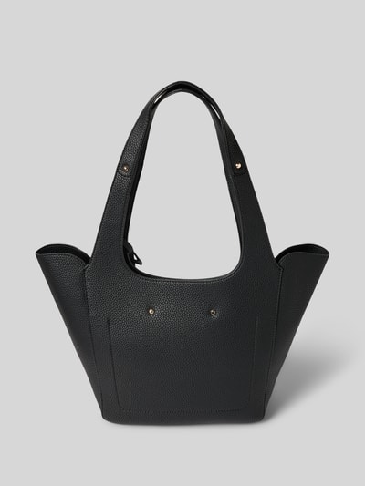 Guess Tote bag in leerlook met logo-applicatie, model 'Calista' Zwart - 4
