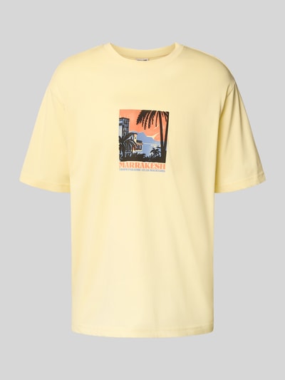 Only & Sons Relaxed fit T-shirt van puur katoen, model 'BEANE' Geel - 2