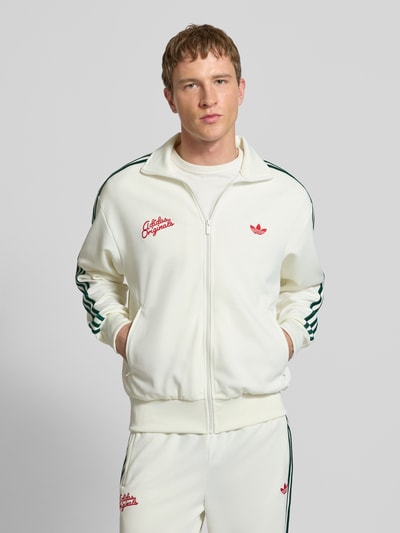 adidas Originals Sweatjacke mit Logo-Stitching und Stehkragen Offwhite 4