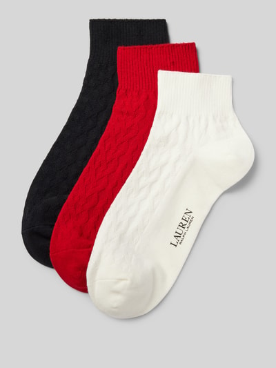 Lauren Ralph Lauren Sneakersocken mit Label-Detail Modell 'AARON' im 3er-Pack Black 1