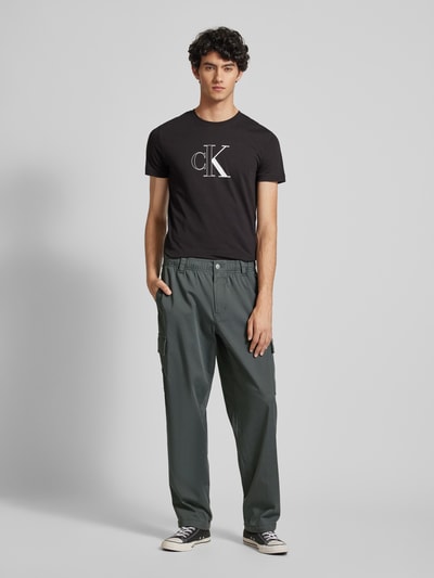 Calvin Klein Jeans Cargobroek met steekzakken Donkergrijs - 1