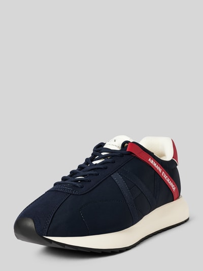 ARMANI EXCHANGE Sneakersy z detalem z logo Ciemnoniebieski 1