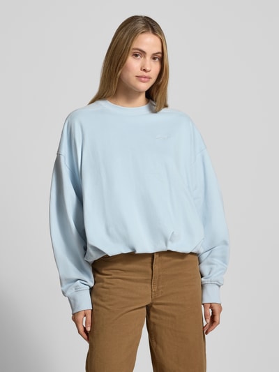BOSS Orange Kort sweatshirt van katoenmix model 'C_EFEM_1' Lichtblauw - 4