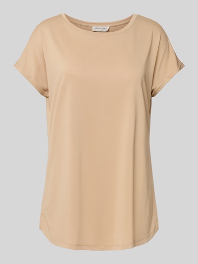 Christian Berg Woman T-shirt z prążkowanym okrągłym dekoltem Piaskowy 2