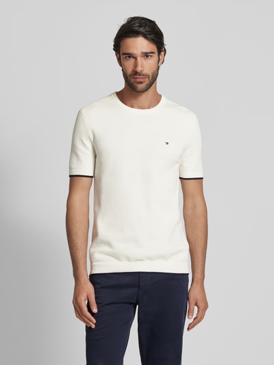 Tommy Hilfiger T-Shirt mit Label-Detail Ecru 4