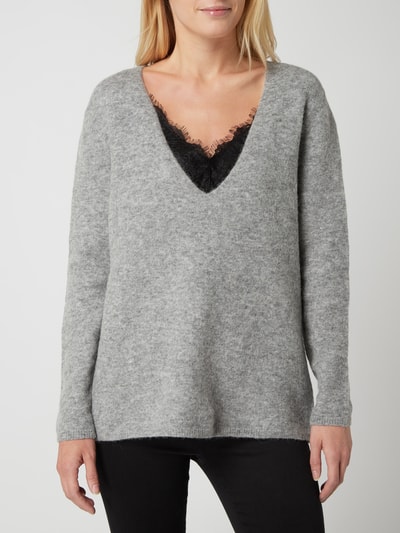 Joseph Janard Pullover mit V-Ausschnitt   Dunkelgrau Melange 4